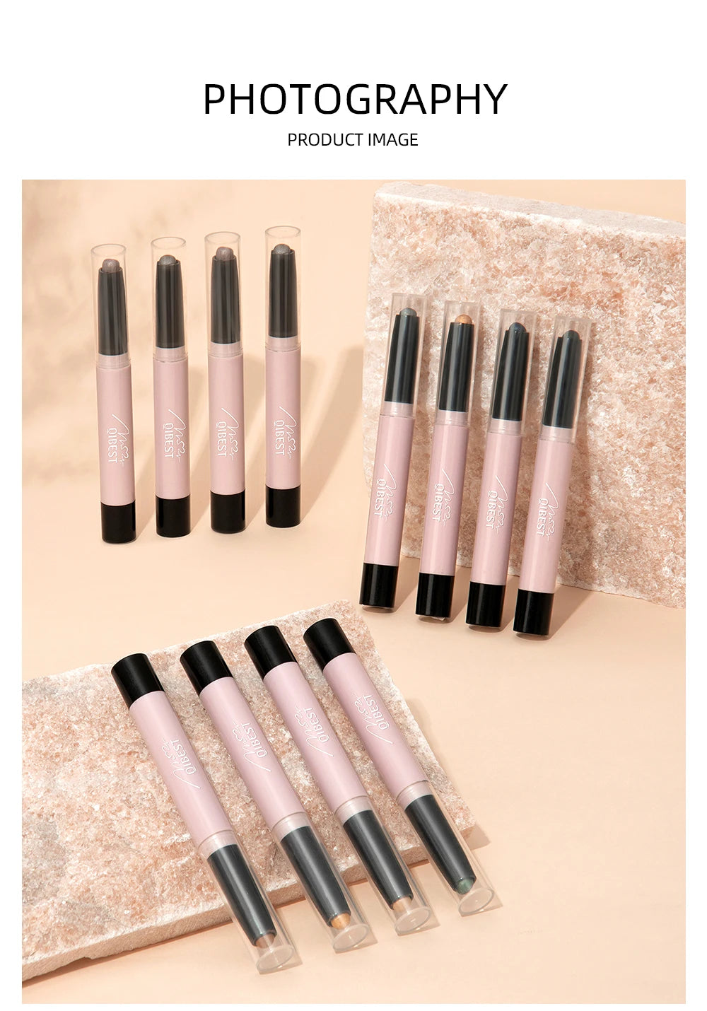 12 Colors Pearlescent Eyeshadow Eyeliner Pencil Waterproof Glitter Matte Nude Eye Shadow Makeup Pigment Silkworm Eyeshadow Pens