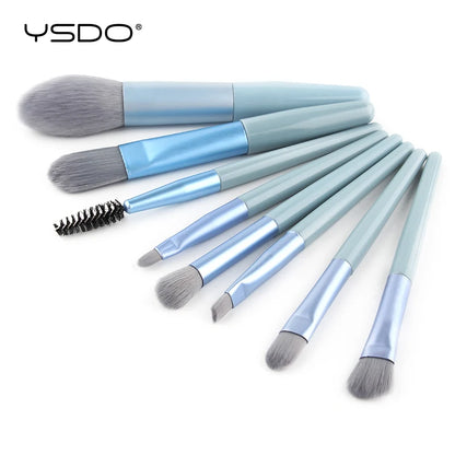 8/10/12 PCS Makeup Brushes Eyeshadow Rouge Liquid Foundation Brushes Mini Cosmetic Tools Professional Soft Synthetic Hair Brush