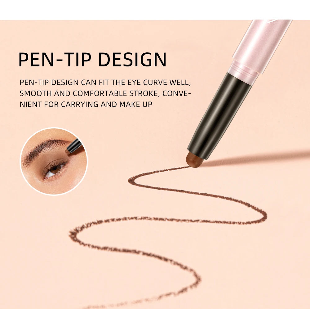 12 Colors Pearlescent Eyeshadow Eyeliner Pencil Waterproof Glitter Matte Nude Eye Shadow Makeup Pigment Silkworm Eyeshadow Pens