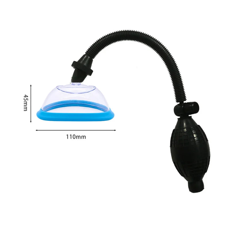 110mm Pussy Pump Vagina Clitoris Sucker Manual Women Breast Massage Nipple Stimulator Enlarge Vacuum Pump Cover Adult Sex Toys