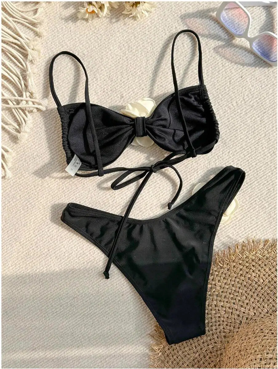 New Sexy Bikinis Swimsuits Women Swimwear Push Up Female Beach Swimming Wear Bathing Suits Brazilian Bikini Set Pool Bather 2024