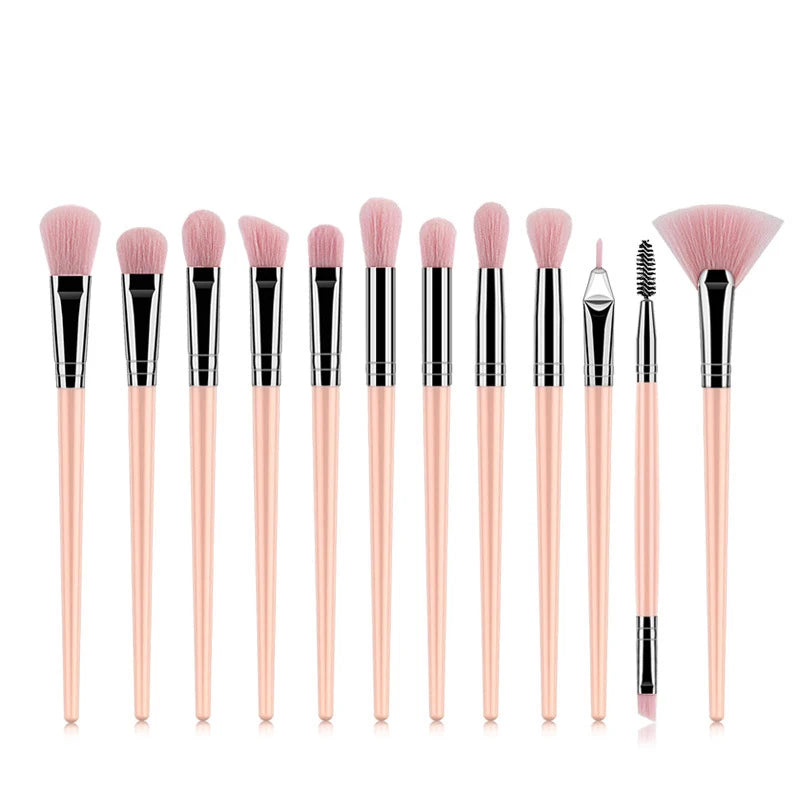 8/10/12 PCS Makeup Brushes Eyeshadow Rouge Liquid Foundation Brushes Mini Cosmetic Tools Professional Soft Synthetic Hair Brush