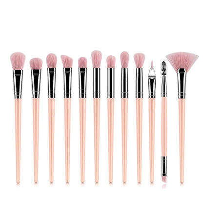 8/10/12 PCS Makeup Brushes Eyeshadow Rouge Liquid Foundation Brushes Mini Cosmetic Tools Professional Soft Synthetic Hair Brush