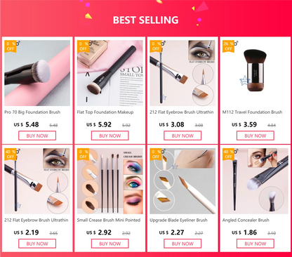 Upgrade Blade Eyeliner Brush Ultra Thin Fine Angle Flat Eyebrow Brush Under The Eye Makeup Brushes Precise Detail Brush white