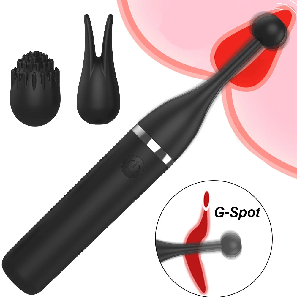 Female Clitoris 3 Caps Replaceable Vibrator G Spot Masturbation Massage Sex Toy Suitable For Women Couples Adult Products Erotic