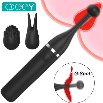 Female Clitoris 3 Caps Replaceable Vibrator G Spot Masturbation Massage Sex Toy Suitable For Women Couples Adult Products Erotic