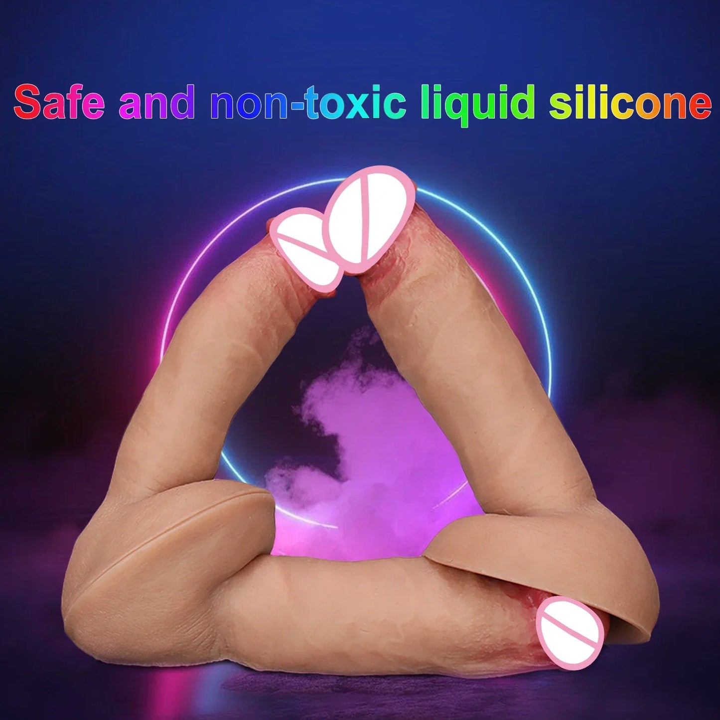 Big Sucker Flesh Realistic Thick Soft Dildo Vaginal Masturbators Silicone Dick Suction Cup Penis Anal Plug Sex Toy for Men Women