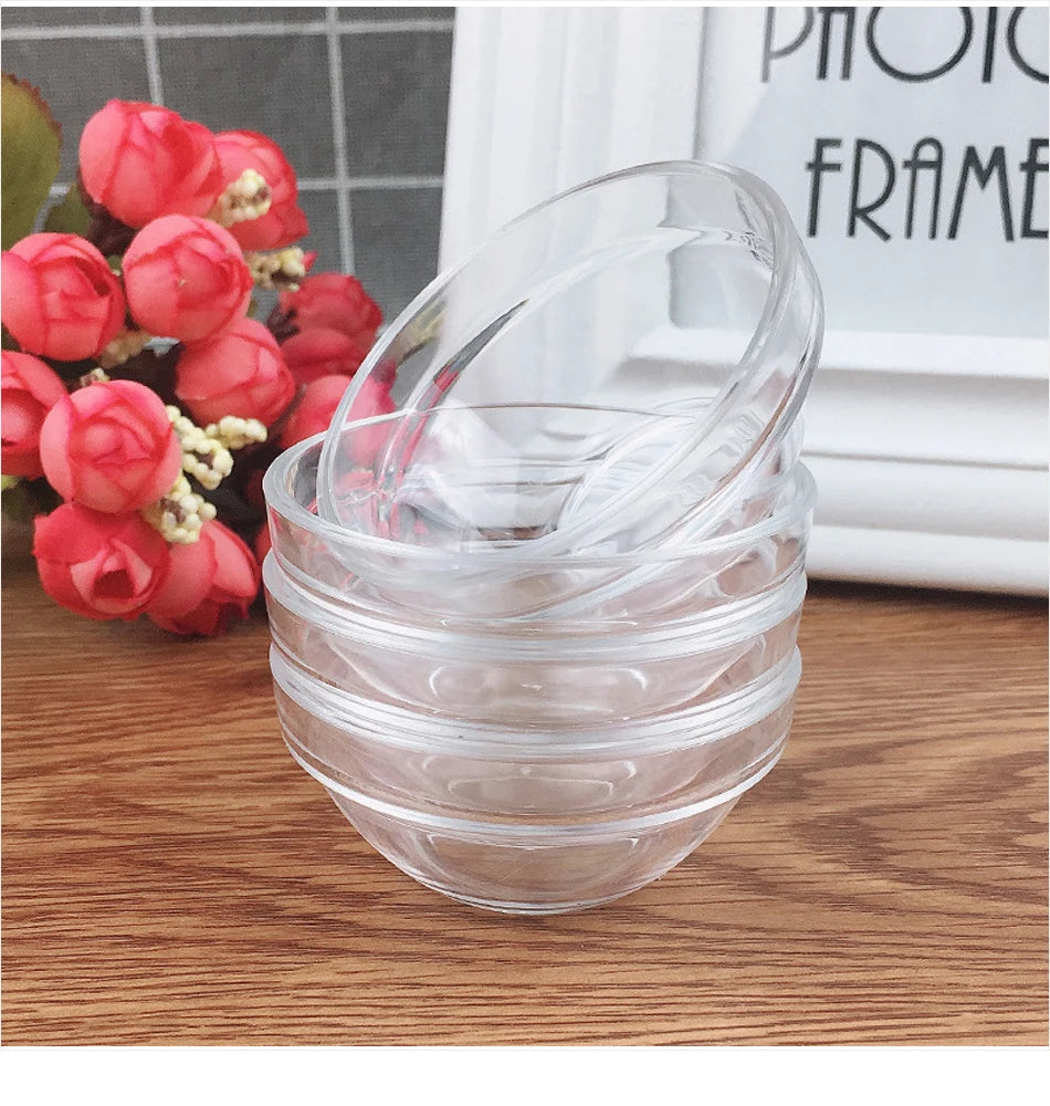 1/3/5pcs Acrylic Face Beauty Mixing Bowl DIY Stirring Bowls Transparent Cosmetic Beauty Tool Home Salon Spa Face Skin Applicator