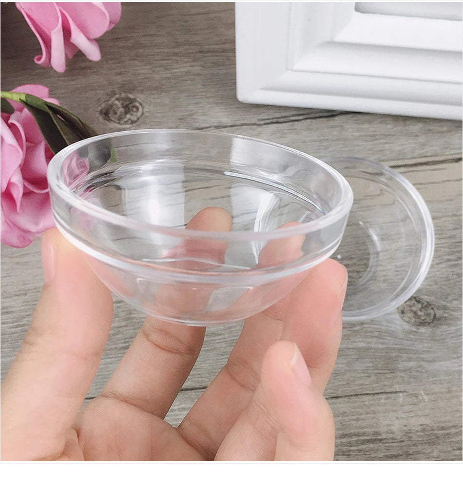 1/3/5pcs Acrylic Face Beauty Mixing Bowl DIY Stirring Bowls Transparent Cosmetic Beauty Tool Home Salon Spa Face Skin Applicator