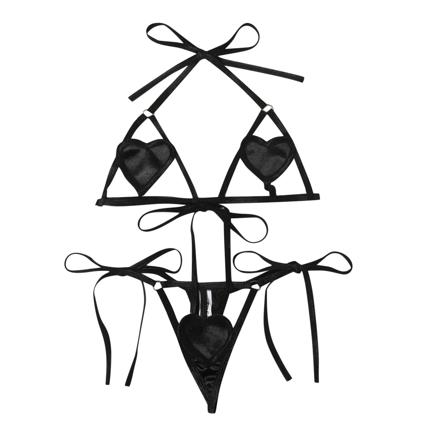 Women Sexy Lingerie Set Cut Out Heart Two Piece Bra And Panty Set Two Piece Horny Suit Secret Clothes Sexy Porn Erotic Underwear