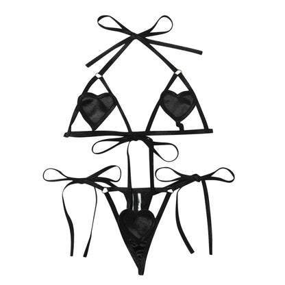 Women Sexy Lingerie Set Cut Out Heart Two Piece Bra And Panty Set Two Piece Horny Suit Secret Clothes Sexy Porn Erotic Underwear