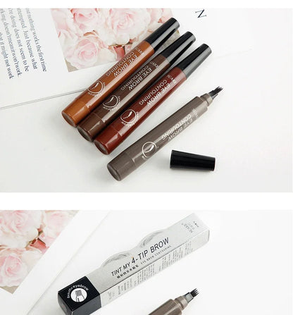 4 Point Eyebrow Pencil Makeup for women Waterproof Liquid Eyebrow Pen Makeup Eyebrow Pencil Microblade Cosmetics Durable