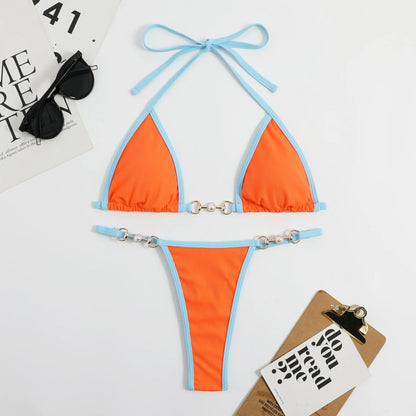 Sexy TwoPieces Bikini Set Women Random Print Bikini Set Push-Up Swimsuit Sandbeach Swimwear Bathing Suit