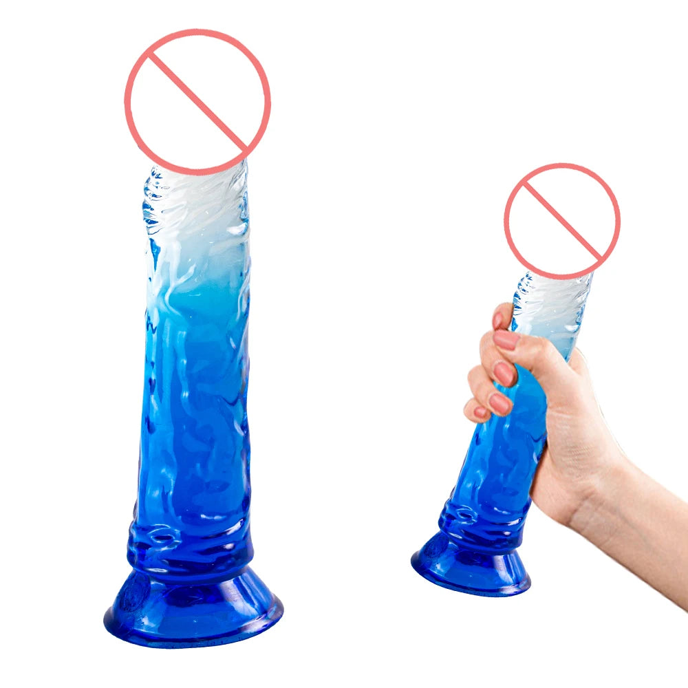 Realistic Jelly Huge Dildos for Women Adult 18 Silicone Vibrator Dildo Suction Cup Crystal Penis Anal Butt Plug Erotic Sex Toy