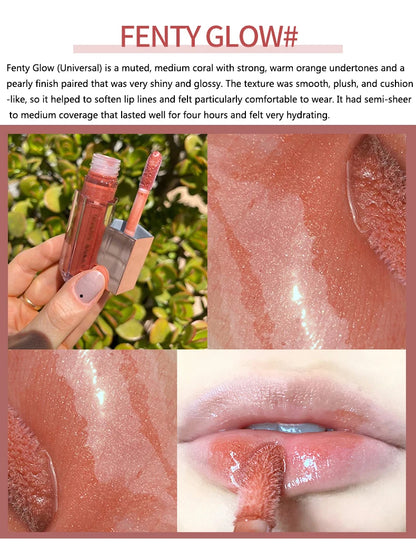 Gloss Bomb Universal Lip Luminizer 9 Color Makeup Lip Gloss Non-sticky Moisturizing Plumper Long Lasting Glitter Liquid Lipstick