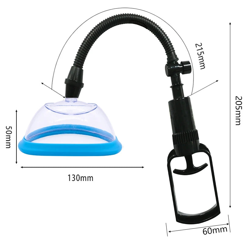 Manual Pussy Pump Vagina Clitoris Sucker Manual Women Breast Massage Nipple Stimulator Enlarge Vacuum Pump Cover Adult Sex Toy