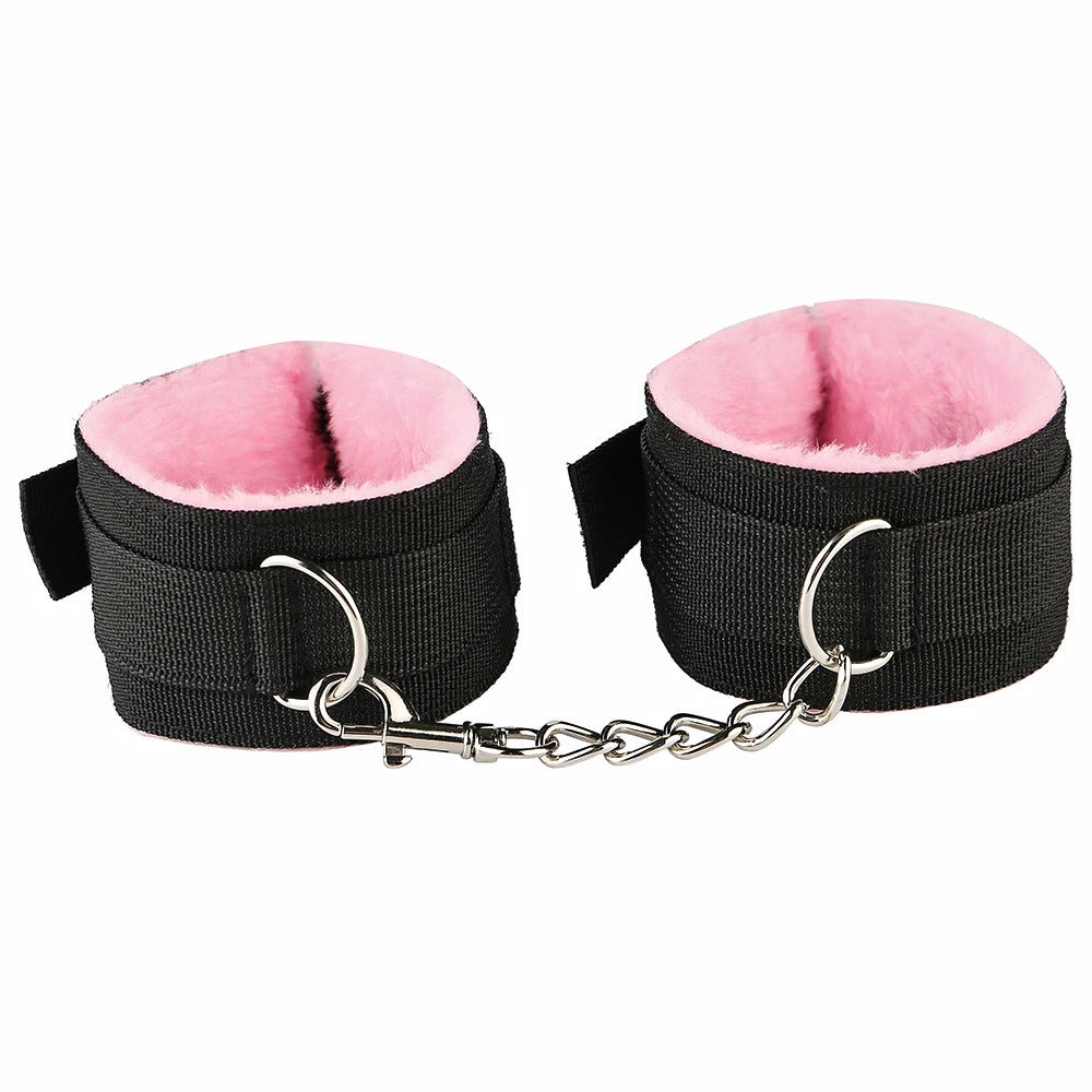 BDSM Bondage Set Stainless Steel Extend Spreader Bar Sex Slave Handcuffs Ankle Cuffs Fetish Restraints Adult Sex Toys for Couple