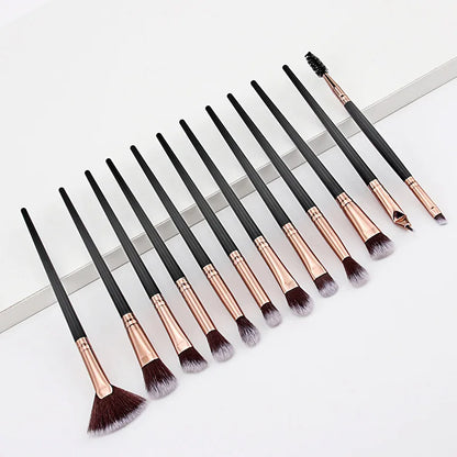 8/10/12 PCS Makeup Brushes Eyeshadow Rouge Liquid Foundation Brushes Mini Cosmetic Tools Professional Soft Synthetic Hair Brush