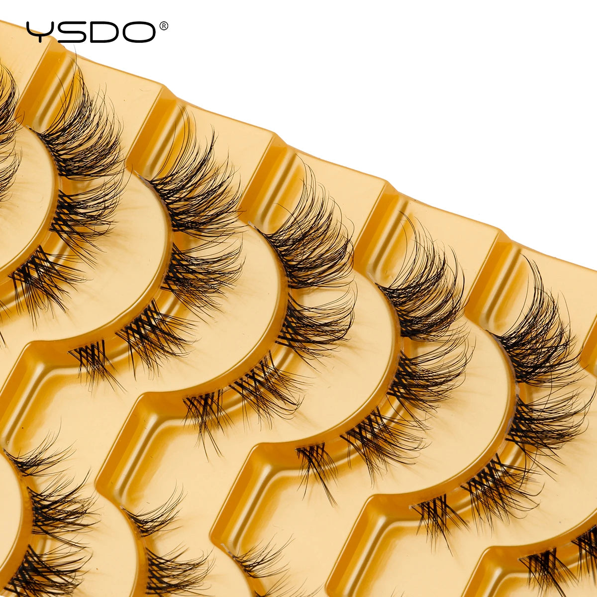 YSDO Natural False Eyelashes 3/6/10 Pairs Wispy Faux 3D Mink Lashes Reusable Fluffy Cat Fake Lashes Extension Makeup Tool Cílios