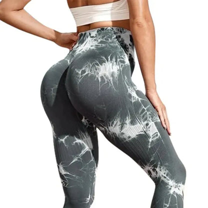 2023 Seamless Tie Dye Leggings Women Sexy Fitness Gym Legging Push up High waist Leggings Sport Pants Women Clothing