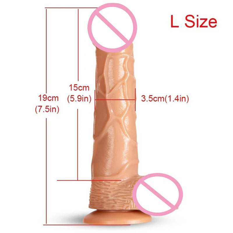 Huge Realistic Soft Dildo Penis Cheap Small Anal Dildo Silicone Suction Cup Masturbators Butt Plug Toys for Women Ring Cock