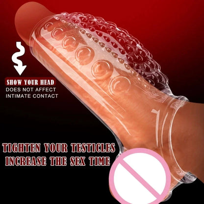 Penis Ring Enlargement Tool Sex Toys for Men Extension Sleeve Cock Ring Adults Products Erotic Couple Sex Shop Penis Extension