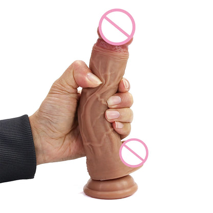 Soft Dildo Realistic Penis Adult Sexy Toys for Woman Men Vagina Anal Massage stimulator Silicone Layer Dildo with Suction Cup