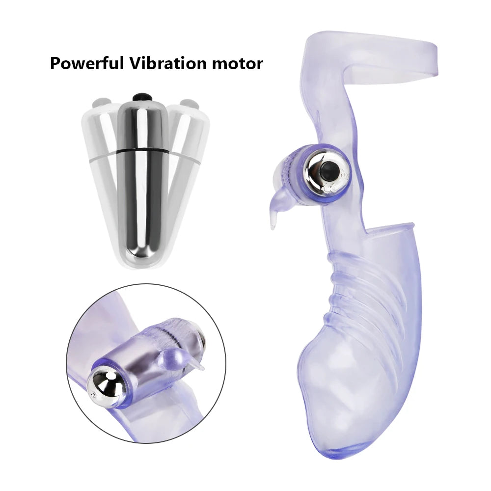 Silicone Finger Sleeve Vibrator G Spot Massager Vibrating Dildo Flirting Vagina Sex Toys for Women Adult Erotic Couples Sexshop