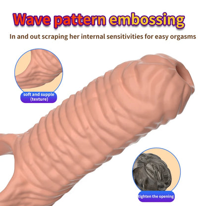 Penis Ring Enlargement Tool Sex Toys for Men Extension Sleeve Cock Ring Adults Products Erotic Couple Sex Shop Penis Extension