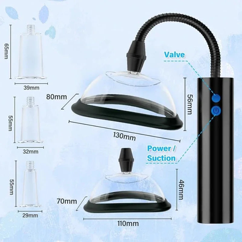 Electric Pussy Pump Vagina Clitoris Sucker Breast Messager for Women Clit Vibrator Remote Nipple Enlarge Vacuum Pump Cover