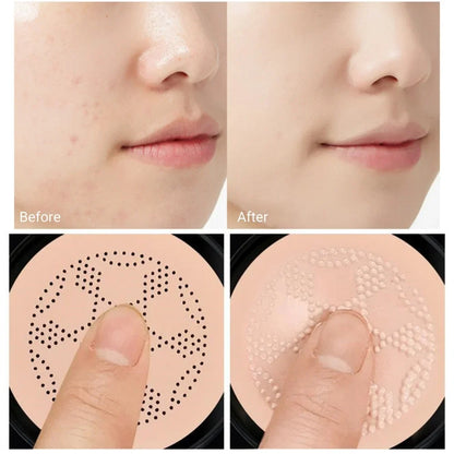 BB Cream Mushroom Head Air Cushion with Powder Puff Moisturizing Brightening Foundation Concealer CC Cream Base Makeup Cosmetics