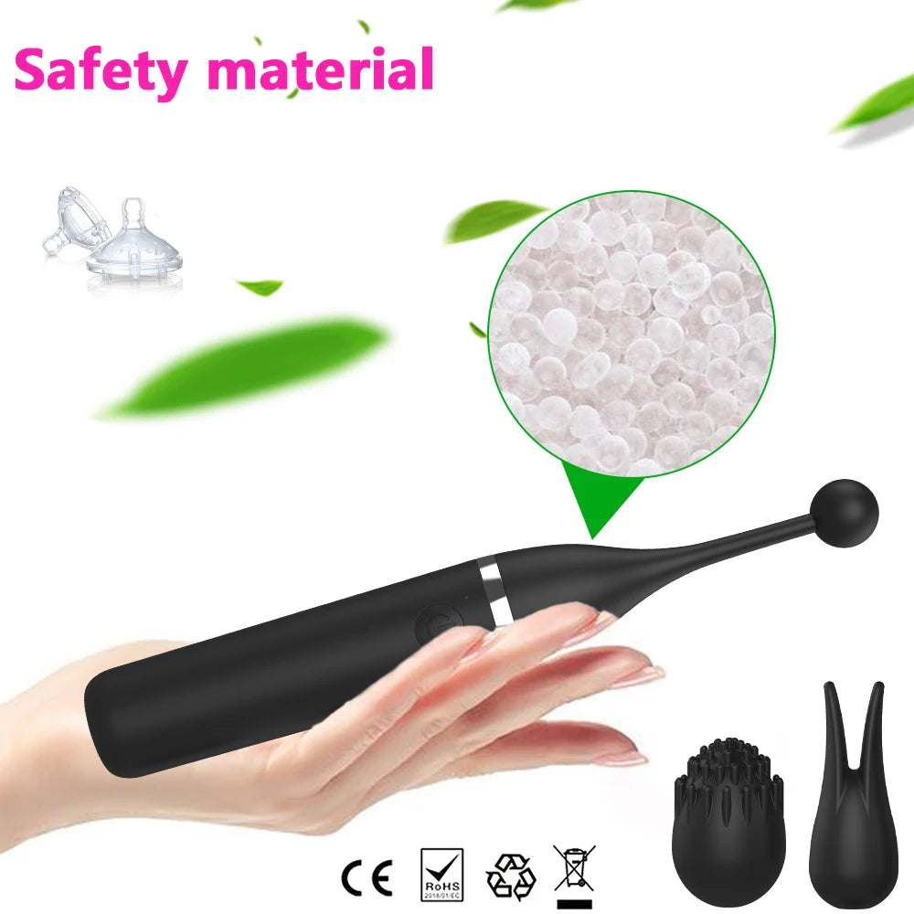 Female Clitoris 3 Caps Replaceable Vibrator G Spot Masturbation Massage Sex Toy Suitable For Women Couples Adult Products Erotic