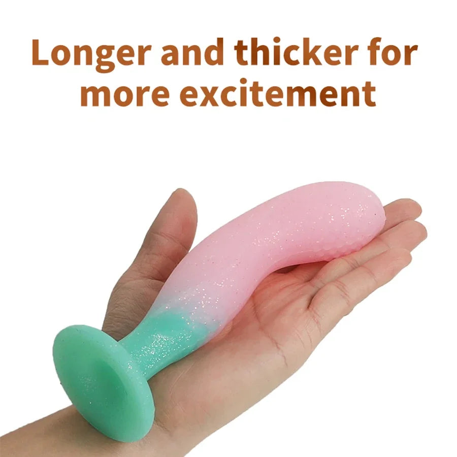 Suction Silicone Anal Plug Sex Toy for Men and Women with SM Stimulating G-spot Large Anal Masturbation Dildo Prostatic Massage