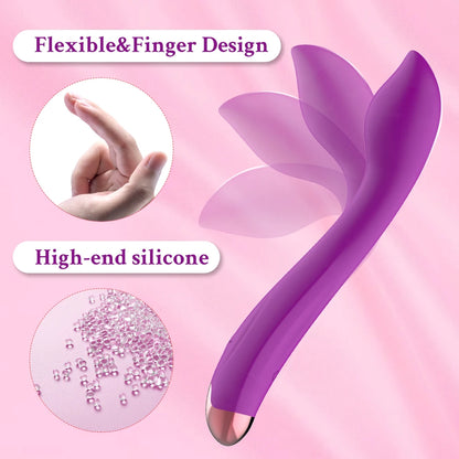 Finger Dildo Vibrator for Women 10 Powerful Vibration Mode Clitoral G Spot Stimulation Massager Vagina Masturbator Adult Sex Toy