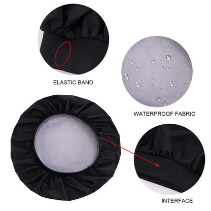 Women Waterproof Bath Hat Elastic Shower Hair Covers Bathing Caps Beanie Beauty Perm Cap Dustproof Hair Cap Bathroom Accessories