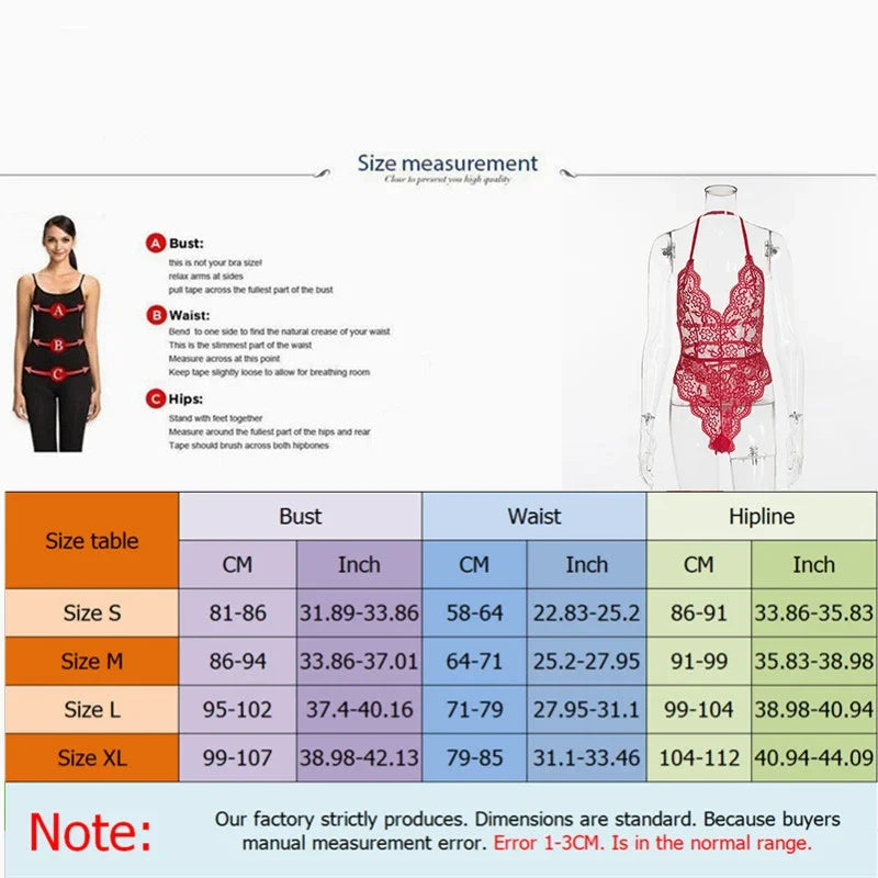 Sexy Lingerie Teddy Bodysuit Women Open Bra Clothing Lace Deep V Crotchless Erotic Pajamas Transparent Underwear Babydoll