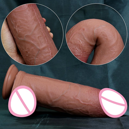 Very Soft  Skin Feel Big Thick Dildo Anal Sex Toy for Man Woman Realistic Silicone Penis Gay Masturbation Cock Suction Cup Dick