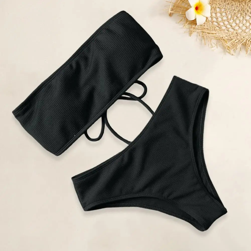 1 Set Lady Swimwear Soft Padded Bra Bathing Suit Split Bikini Summer Women Bathing Suit Women Clothes