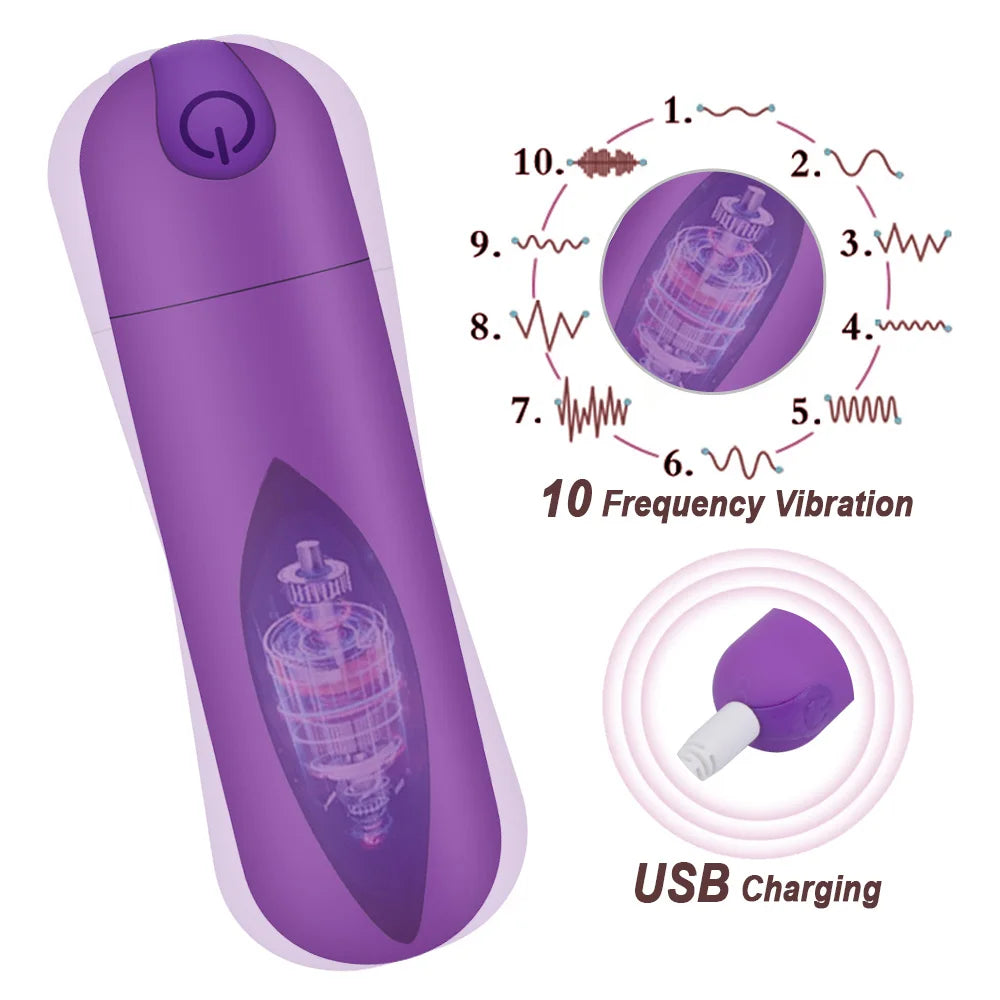 10 Frequency Mini Vibrators Waterproof Clitoral Nipple Stimulate Masturbator Vaginal Massager Bullet Vibrator Sex Toys for Woman