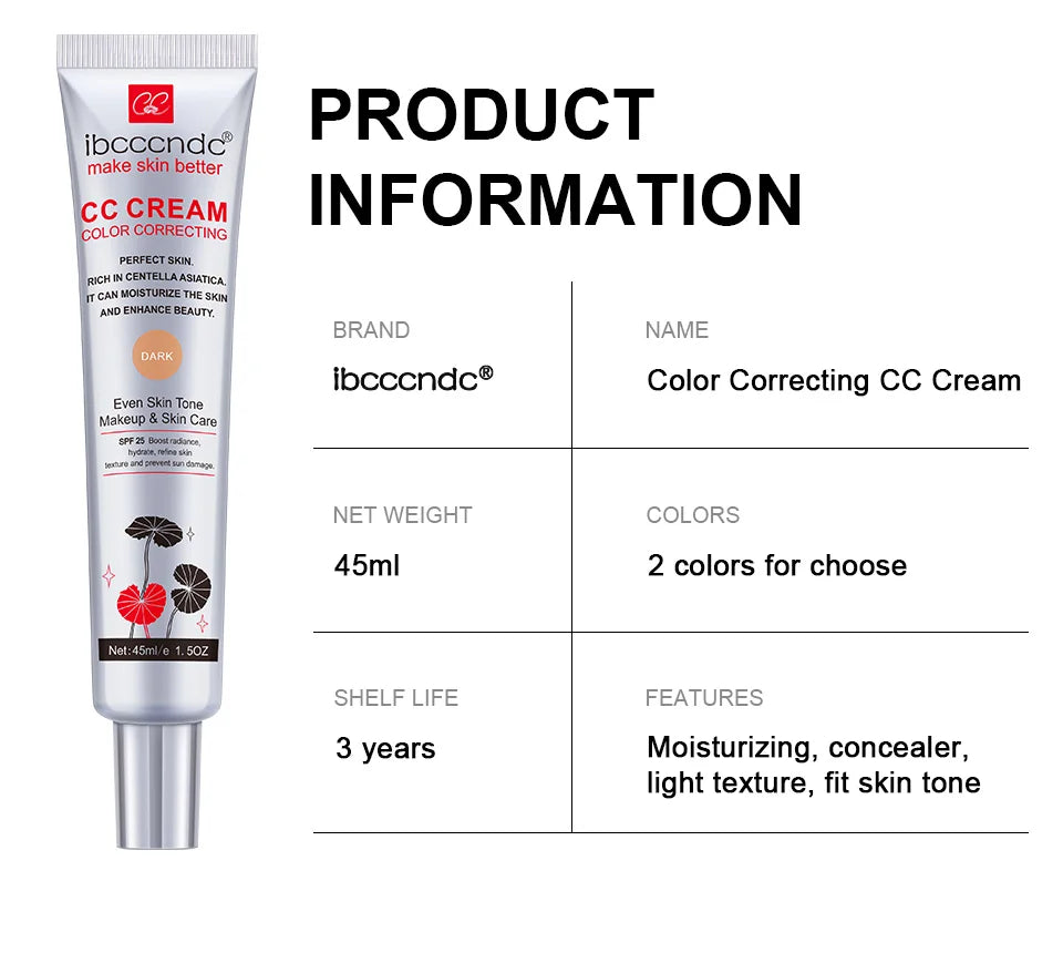 erborian Correcting CC Cream Moisturizing Waterproof Anti-sweat Makeup Before Concealer Lasting Women Makeup Protect Skin