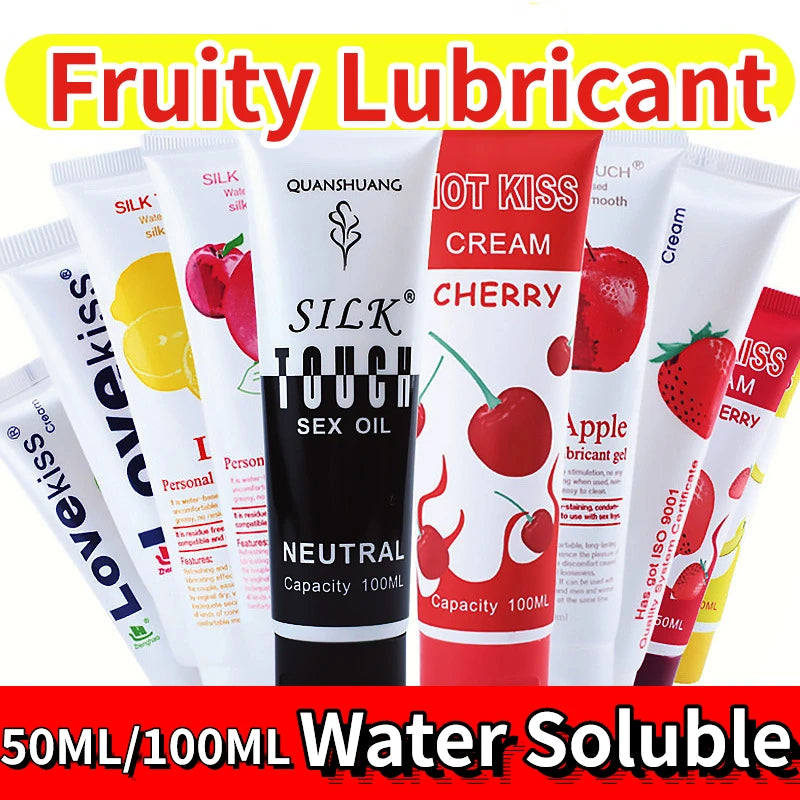 Water Solubility Sex Lubricant Strawberry Lemon Banana Fruity Lube Gel for Women Vagina Anal Lubrication Adult Sex Toys Product