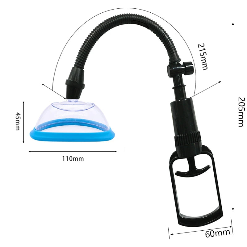 110mm Pussy Pump Vagina Clitoris Sucker Manual Women Breast Massage Nipple Stimulator Enlarge Vacuum Pump Cover Adult Sex Toys