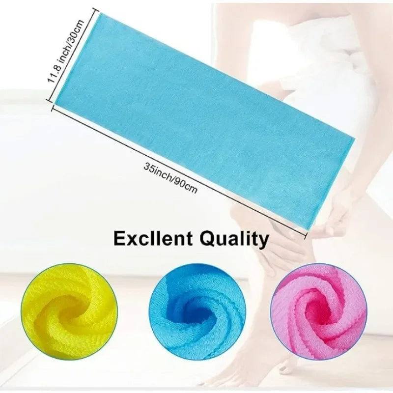 1pc Japanese Body Wash Towel Beauty Skin Exfoliating Cloth Washcloth Nylon Bath Towel Skin Polishing Towel Body Back Scrubber