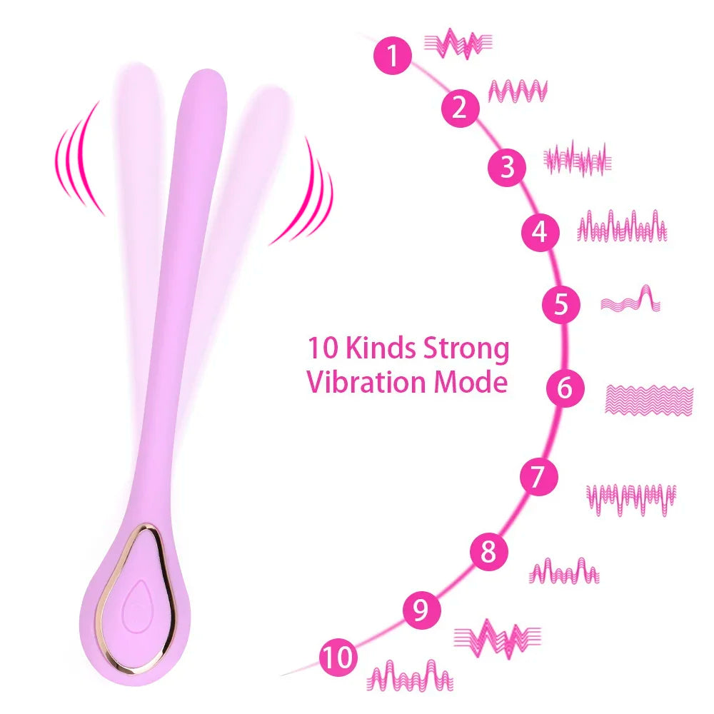 10 frequency ultra-thin short vibrator female Dildo Clitoris vaginal stimulator masturbator plug anal toy adult sexual equipment