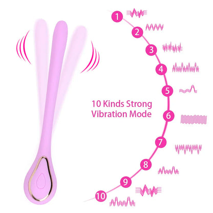 10 frequency ultra-thin short vibrator female Dildo Clitoris vaginal stimulator masturbator plug anal toy adult sexual equipment