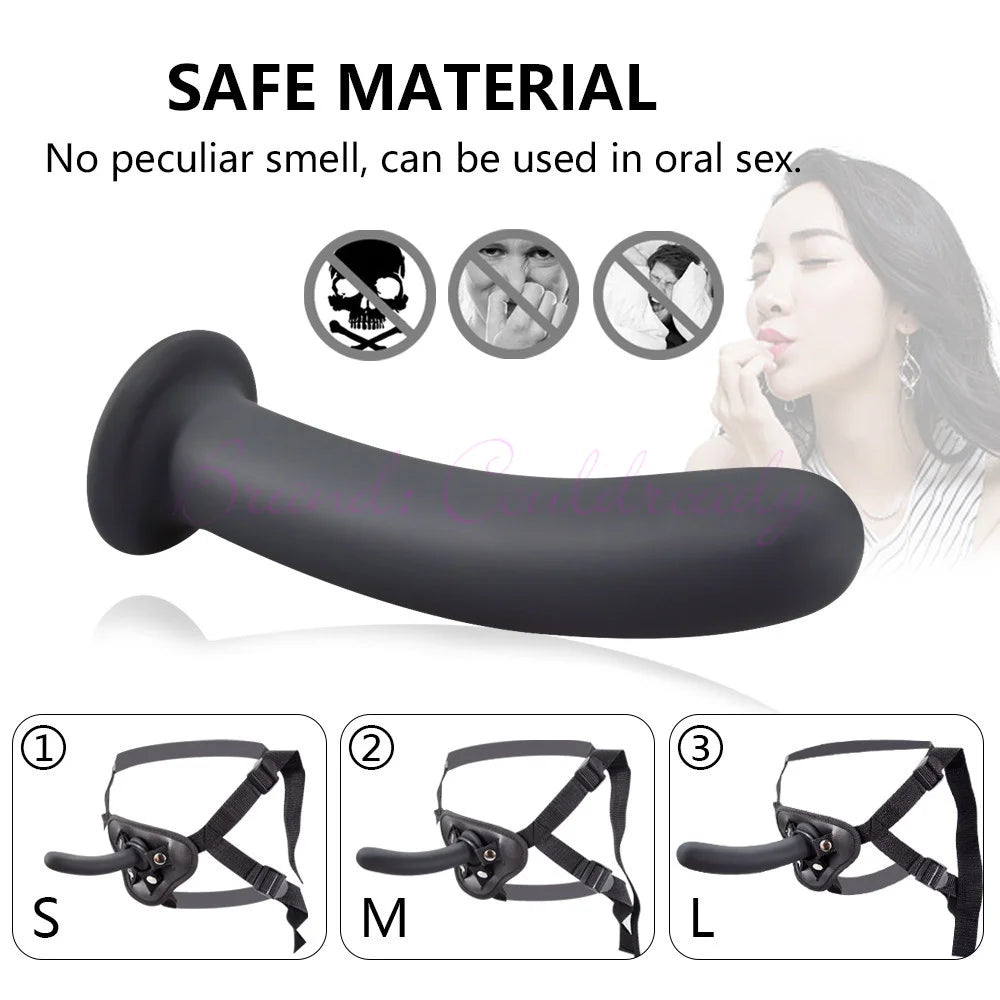 Silicone Anal Plug Strap On Big Penis Harness Adjustable BDSM Bondage Pants Lesbian Strap-on Dildos Sex Toy For Gay Female