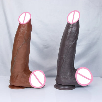 XXL Realistic Soft Huge Glans Long Dildo Silicone Vaginal Masturbators Penis Erotic Toy for Women Suction Cup Thick Real Dick