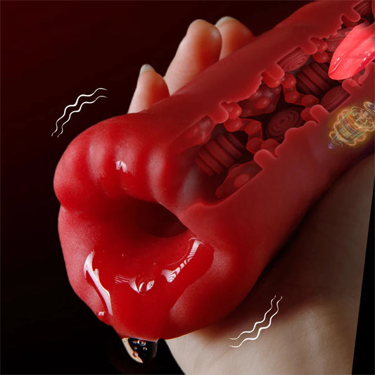 Masturbator for Men Automatic Sucking Male Machine Oral Vaginal Penis Vibrator Sex Toy for Men Masturbation Cup Blowjobs Machine