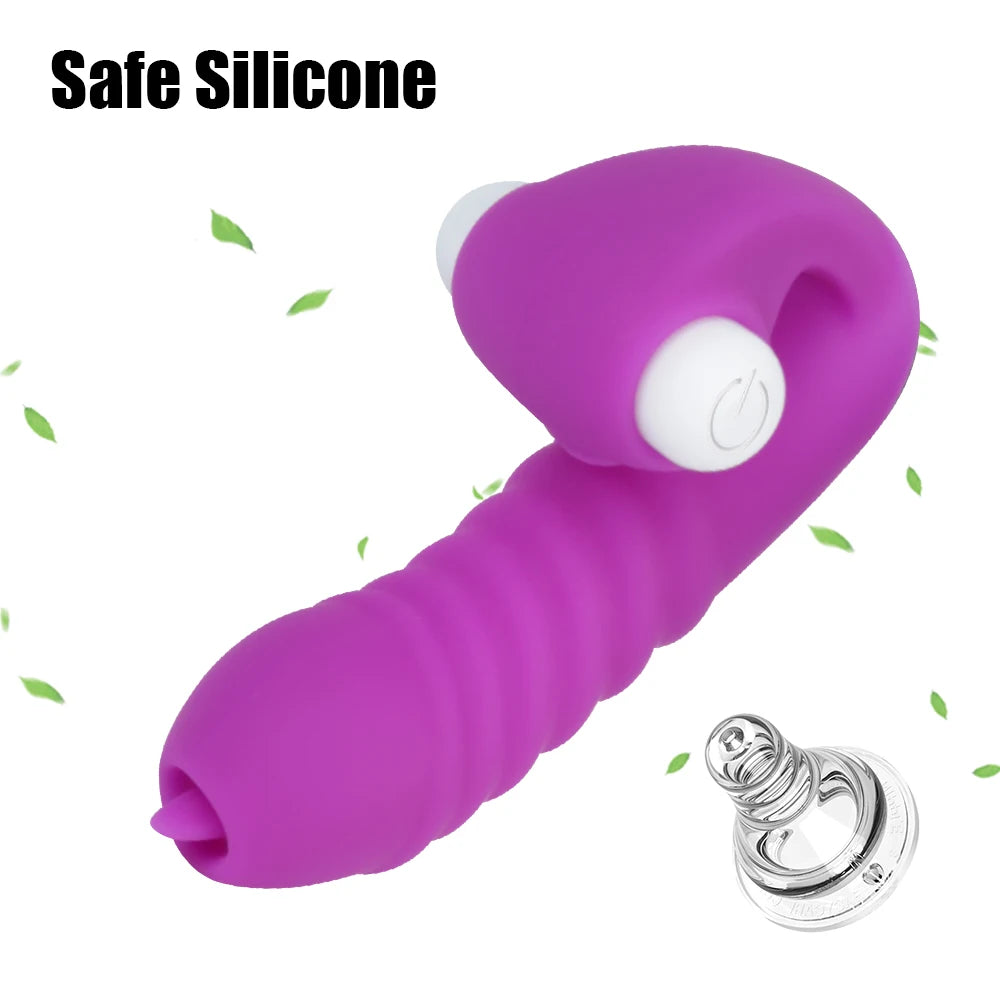 Strapon Finger Sleeve Vibrators For Women Clitoris Stimulator Vaginal Licks Anal Plug Female Masturbator Sex Toys Couples Erotic