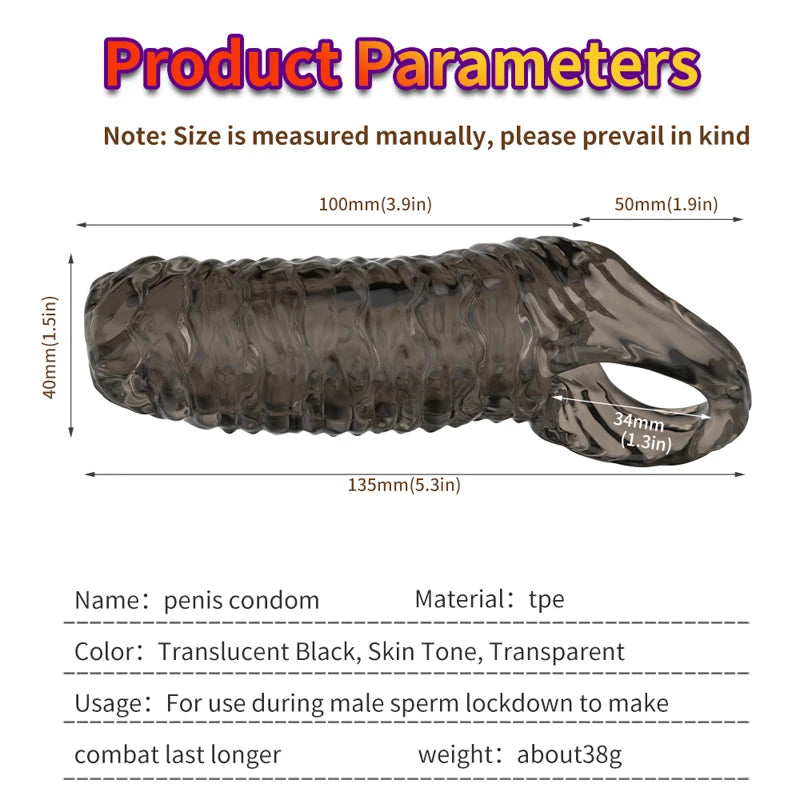 Penis Ring Enlargement Tool Sex Toys for Men Extension Sleeve Cock Ring Adults Products Erotic Couple Sex Shop Penis Extension